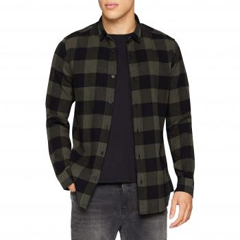 Only & Sons Onsgudmund LS Checked Shirt Noos, Camisa para Hombre, Forest Night, Small