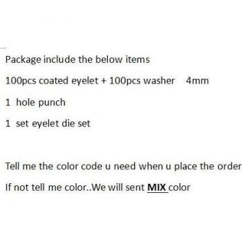 Scrapbooking Eyelet Punch Die Set + 100 Coated Rivets