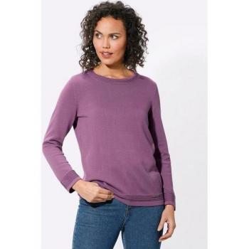 Violettes Baumwoll-Polyacryl Pullover