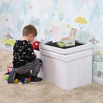 White Space-Saving Ottoman Bench