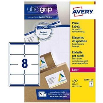 Etichette bianche per indirizzi AVERY Ultragrip? 99,1x67,7 mm