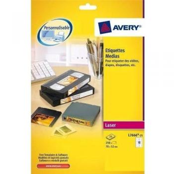 Etiquetas para disquetes de 3.5 pulgadas Avery-Zweckform L7666 (blanco)