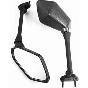 2x Carbon Fiber Finish Rear Mirrors for Kawasaki Ninja 650R EX650C Z1000SX ER6F ER-6F