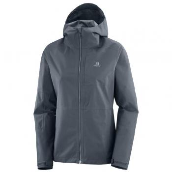 Giacca Donna Salomon Outrack Waterproof Grigia