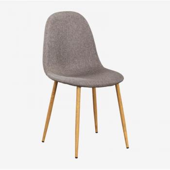 Silla de Comedor Madera Natural Glamm Tapizada