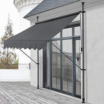 Tenda Parabluie a Parete Telescopica Pro.tec 250×118 cm Grigio