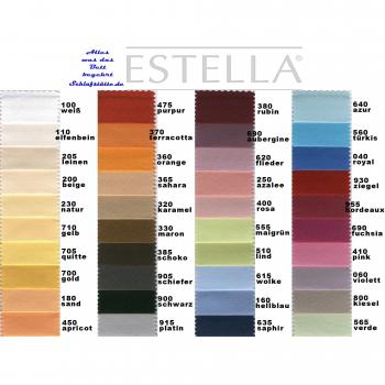 ESTELLA Spannbetttuch Zwirnjersey | Azur | 200x200 cm | passend für Matratzen 180-200 cm (Breite) x 200-220 cm (Länge)