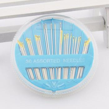 30Pcs Gold Eye Needles for Leather Sewing