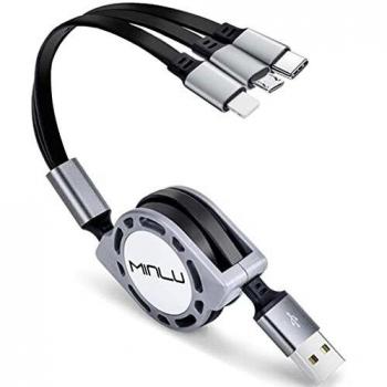 Cable USB 3 en 1 MINLU 1.2m