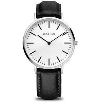 BERING Unisex Leather Strap Classic Watch