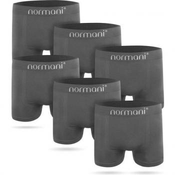 Grau Mikro‑Boxershorts 3XL – 6 Stück, Herren, Normani