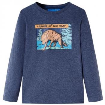 VidaXL Shirt Infantil Azul-escuro Manga Comprida 140