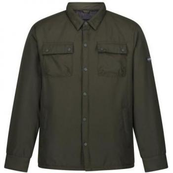 Shacket Vinca para Hombre, Color Caqui Oscuro