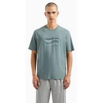 Camiseta Armani Exchange Ola para hombre en verde