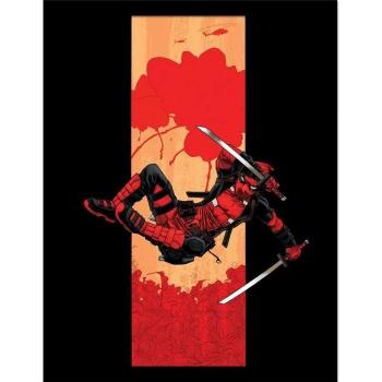 Deadpool Gerahmtes Katana-Poster 40cm x rot/schwarz