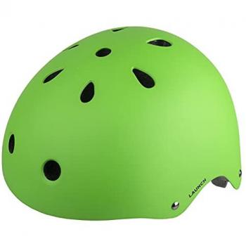 Casco freestyle BMX verde opaco unisex taglia L 58-61 cm con sistema di regolazione