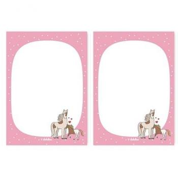 Pferde Notizblock-Set für Kinder, 2er Set DIN A6 mit je 25 Blatt