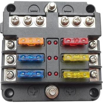 Caja de fusibles de 6 vías para RV y barco