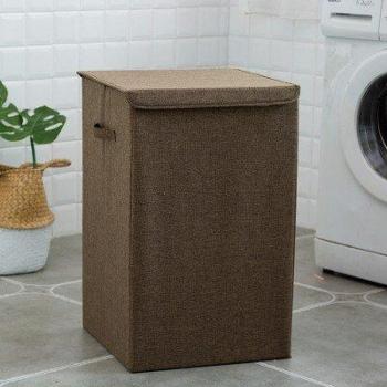 Cesta de lavandería con cubierta de algodón
