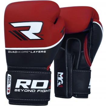 Red RDX T9 Ace 16oz Combat Leather Boxing Gloves