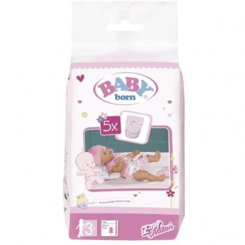 Pack de 5 Pañales Baby Born para Muñeca
