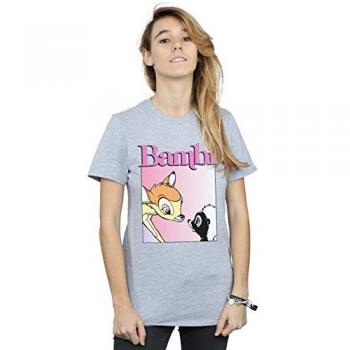 Disney Bambi “Nice to Meet You” Grey Boyfriend T-Shirt (Large)