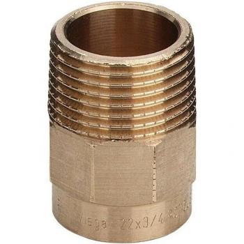 Rotguss‑Stück Viaga 35 mm Übergangsnippel, Bauart R 1 ¼ (102661)