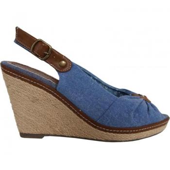 Pé de salto bloco feminina REFRESH 62041 Jeans Azul