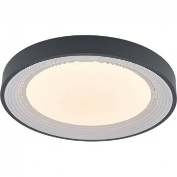 Lindby Lámpara de techo 'Lindum', gris, metal, 1 llama, salón y comedor