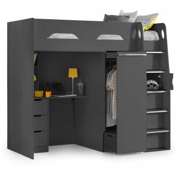 Julian Bowen Pegasus Highsleeperanthracite Chipboard Single