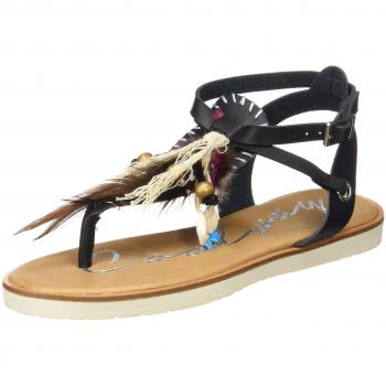 Sandali Honolulu Donna Coolway Nero con Cinturino alla Caviglia, 36 EU