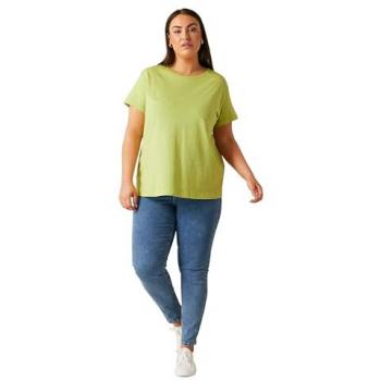 Pure Cotton Study‑Embossed T-Shirt, Womens, Lime, 18