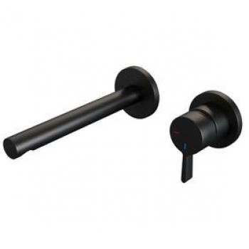 Brauer Black Edition Inbouw Wastafelmengkraan Met Rozetten Mat Zwart