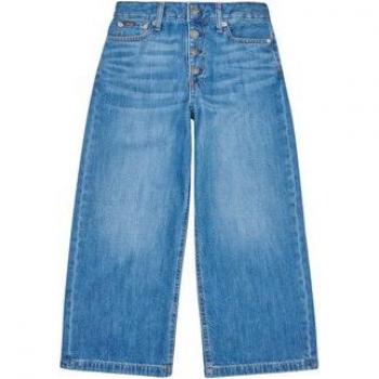 Polo Ralph Lauren Calça Jovem Mom Wide Leg Jeans