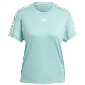 Camiseta Adidas Aeroready Train Essentials 3 Stripes para mujer, color verde, talla M, de fitness