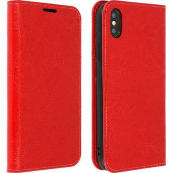 Estuche de Cuero Rosado con Compartimento de Tarjetas