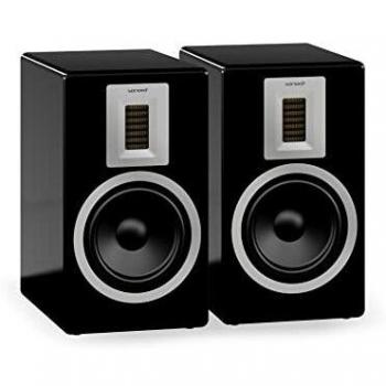 Sonoro Orchestra HiFi Regallautsprecher Paar (2 Wege Bassreflex, Holzgehäuse, perfekte Ergänzung zum sonoro Maestro) Design Lautsprecher Boxen Schwarz