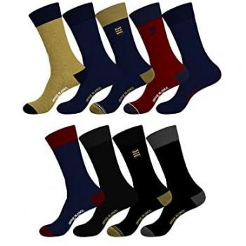 Serge Blanco Calzini Uomo 9 Paia Cotone Multicolor Taglia 39-42