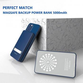 Draadloze 18W PD MagSafe Oplader met 5000mAh Powerbank voor iPhone 12