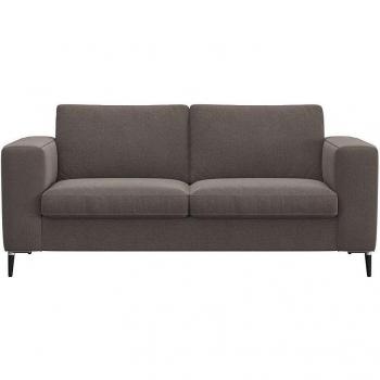 Flexlux „Fiore“ 2‑Sitzer Sofa – Kaltschaum, Alufüße in Schwarz
