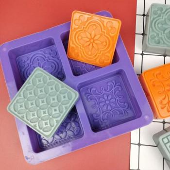 Molde de Silicona con Flores para Jabón