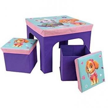 Fun House Pat'Patrouille Tavolo Bambini con 2 Sgabelli Pieghevoli 52x52x15 cm