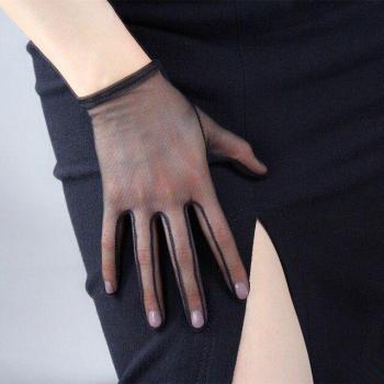 Gants de cyclisme antidérapants en dentelle et tulle, L84