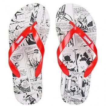Chanclas Marvel para Hombre, Color Blanco, Modelo 72852