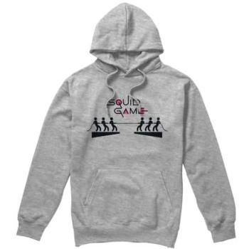 Men’s Squid Game “Battle Rope” Hoodie – Light Grey, Large