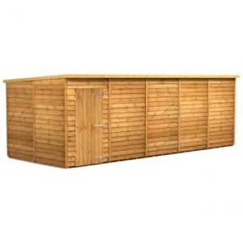 Powersheds Pent Overlap Dip Treated Windowless Shed