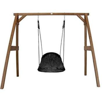 AXI Portique en Bois FSC Marron avec Balançoire Nid d'Oiseau 100 cm