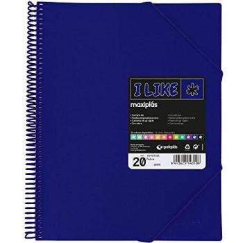 Carpeta PP I Like Azul de 20 fundas Maxiplas