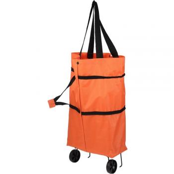 Chariot de courses pliable portable avec organisateur de légumes