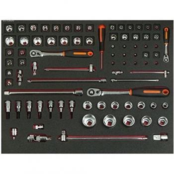 Kit d’outils Bahco : douilles 1/4, 1/2, 3/8 + cliquets poire/rond, 83 pièces (3/3)